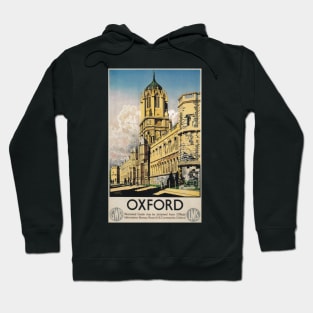 Oxford - Vintage Railway Travel Poster - 1938 Hoodie